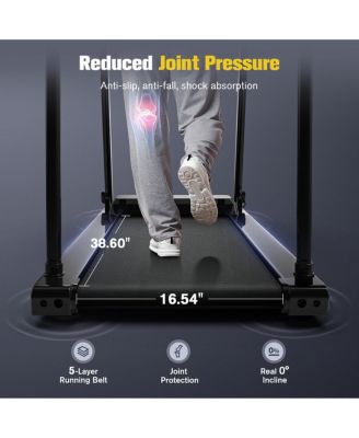 Walking Treadmill for Seniors with Long Handrails 300 lbs Capacity Recovery Fitness Exercise Machine Heart Rate Sensor for Home