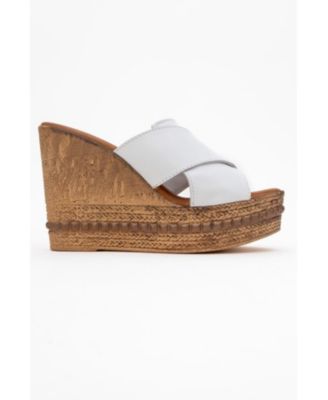 Lois Wedge Leather Sandal (Women)