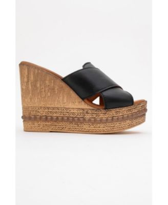 Lois Wedge Leather Sandal (Women)
