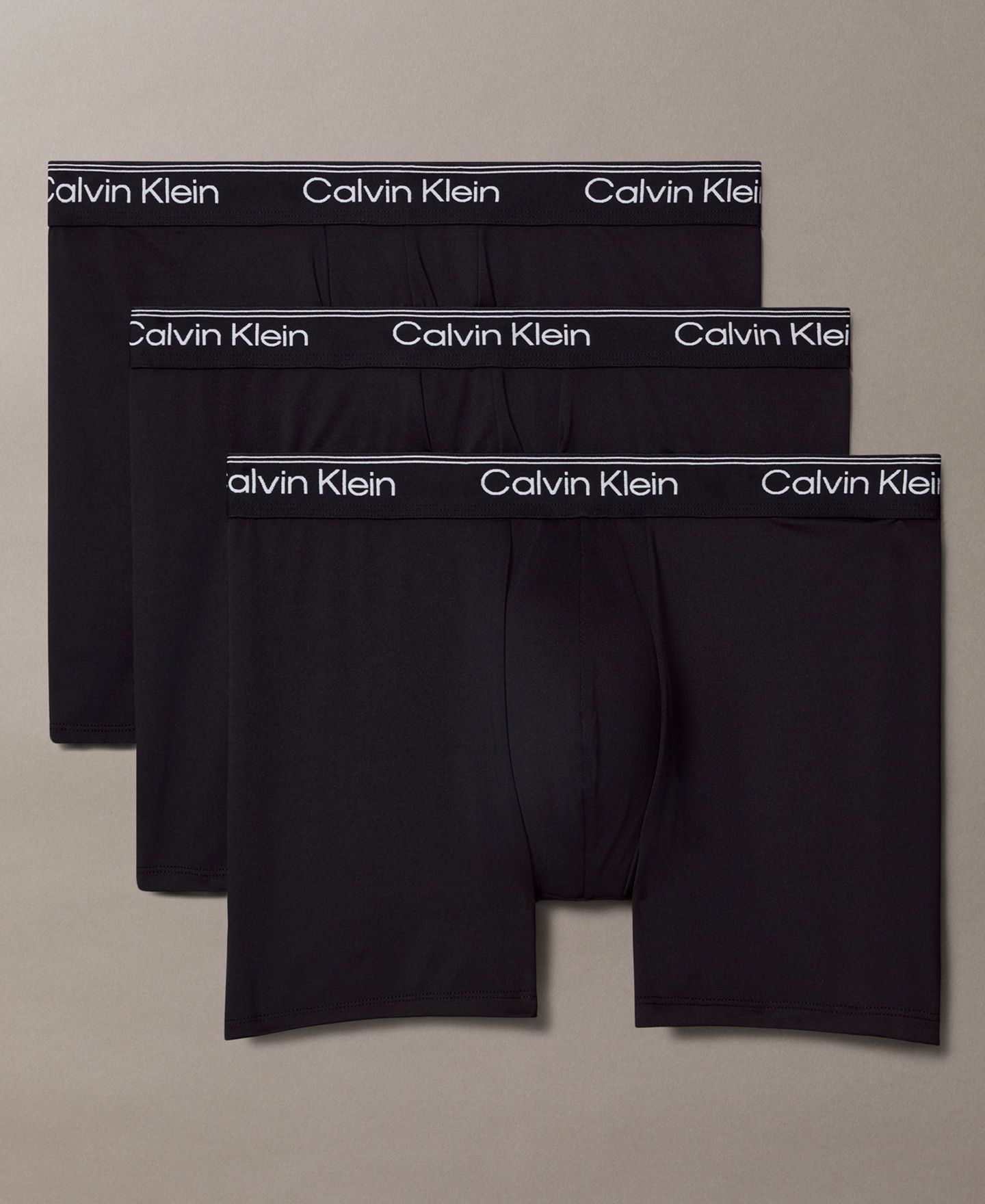 Трусы-боксеры Micro для мужчин, стрейч, 3 шт. — Calvin Klein, цвет: Чёрный — фото 1