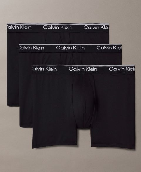 Трусы-боксеры Micro для мужчин, стрейч, 3 шт. — Calvin Klein, цвет: Чёрный