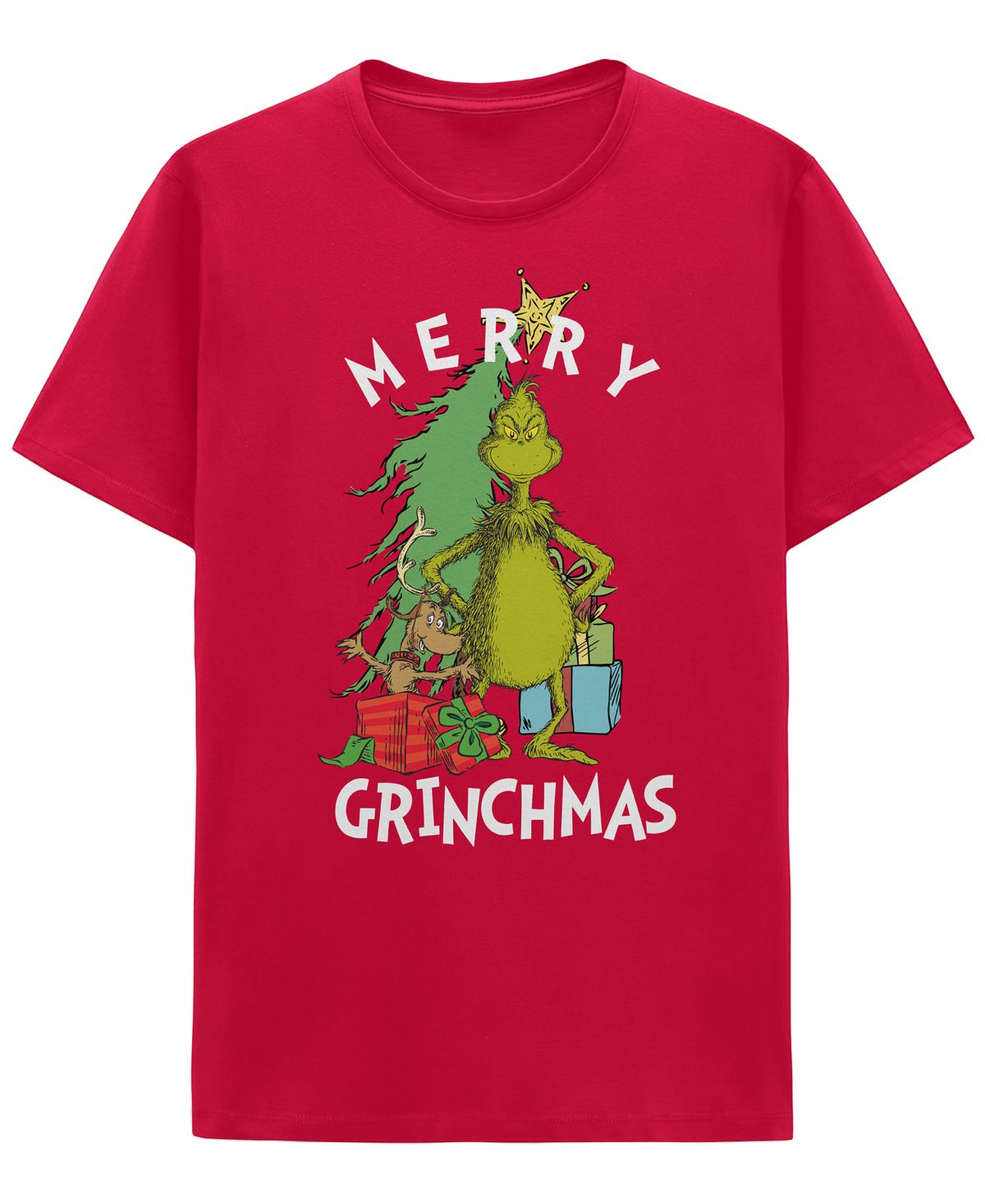 Мужская футболка с круглым вырезом от Merry Grinchmas