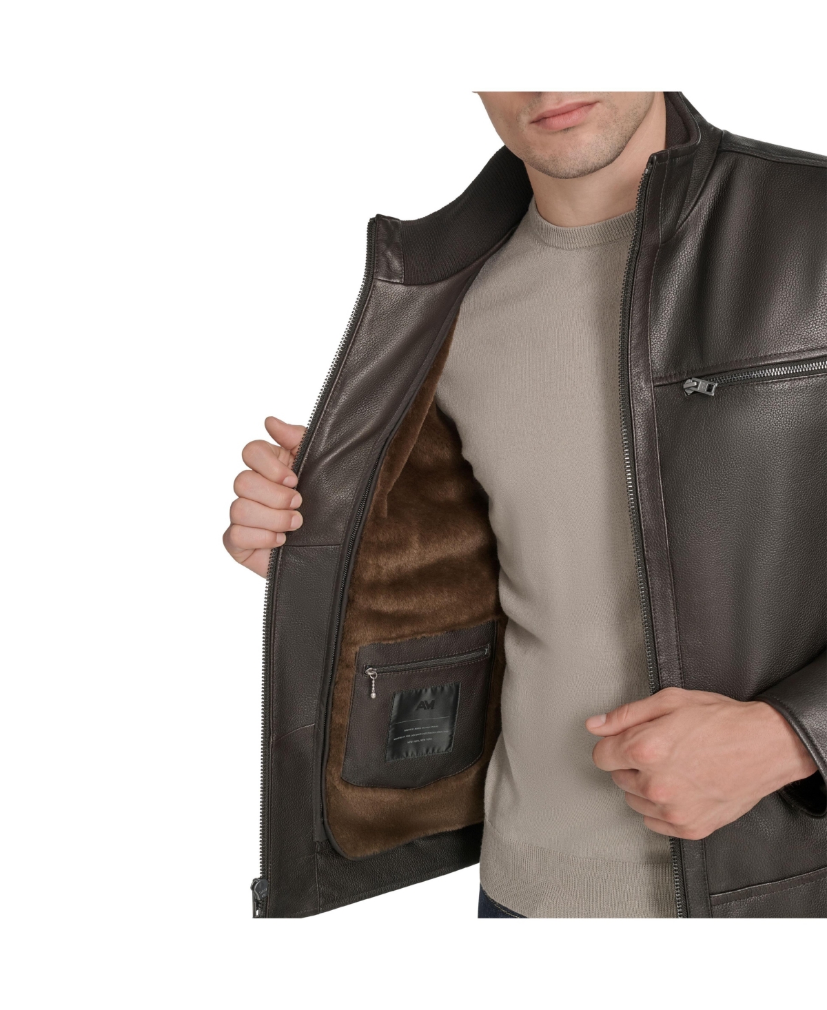Andrew Marc Black Label Men's Skeld Leather Jacket