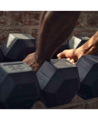 Hex Dumbbells Strength Training Workout Equipment Set, 50 lbs