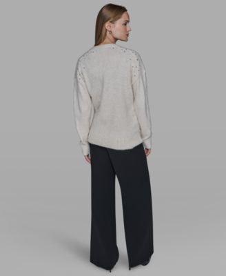 Women’s V-Neck Cardigan with Signature Button Closure