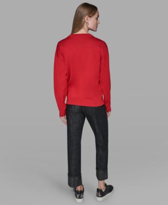 Women’s Long-Sleeve Heart Motif Sweater