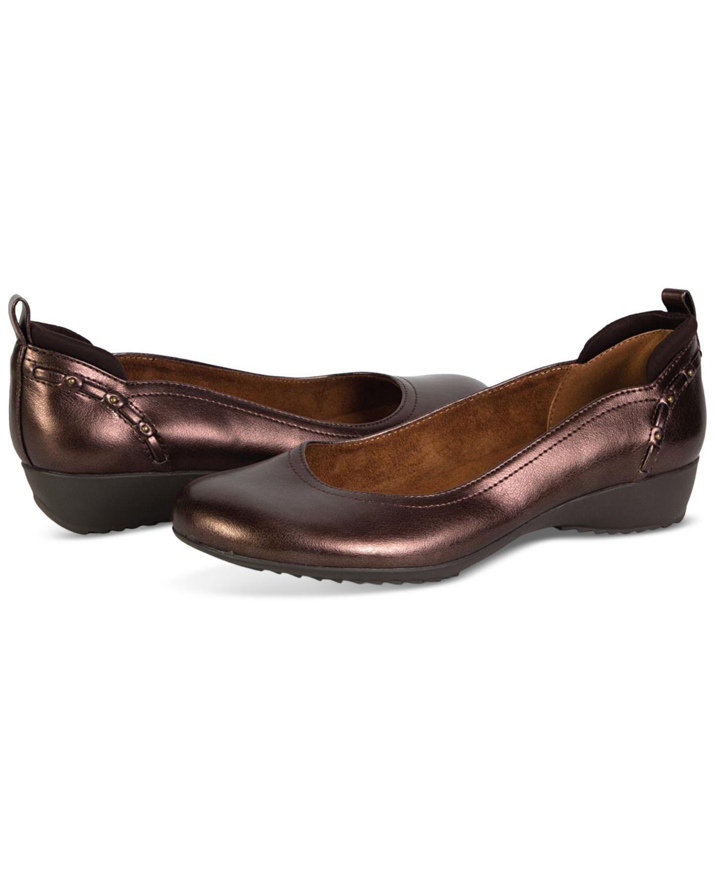 Женские балетки JBU Vivian Round Toe Flats, цвет: Бронзовый — фото 8