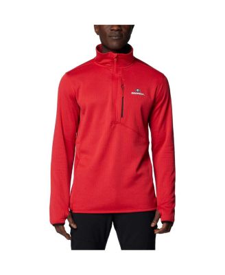 Columbia - Men's Red Georgia Bulldogs Park View Grid Fleece Omni-Wick Half-Zip Jacket
