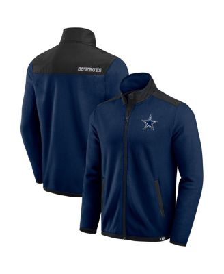 Fanatics - Men's Navy Dallas Cowboys Colorblock Polar Fleece Full-Zip Jacket