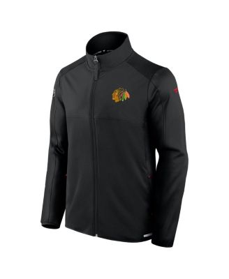 Men's Black Chicago Blackhawks Authentic Pro Rink Fleece Full-Zip Jacket