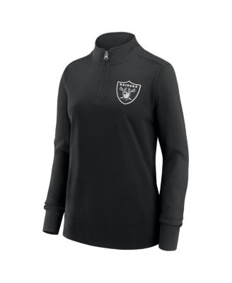 Women's Black Las Vegas Raiders Velocity Quarter-Zip Jacket