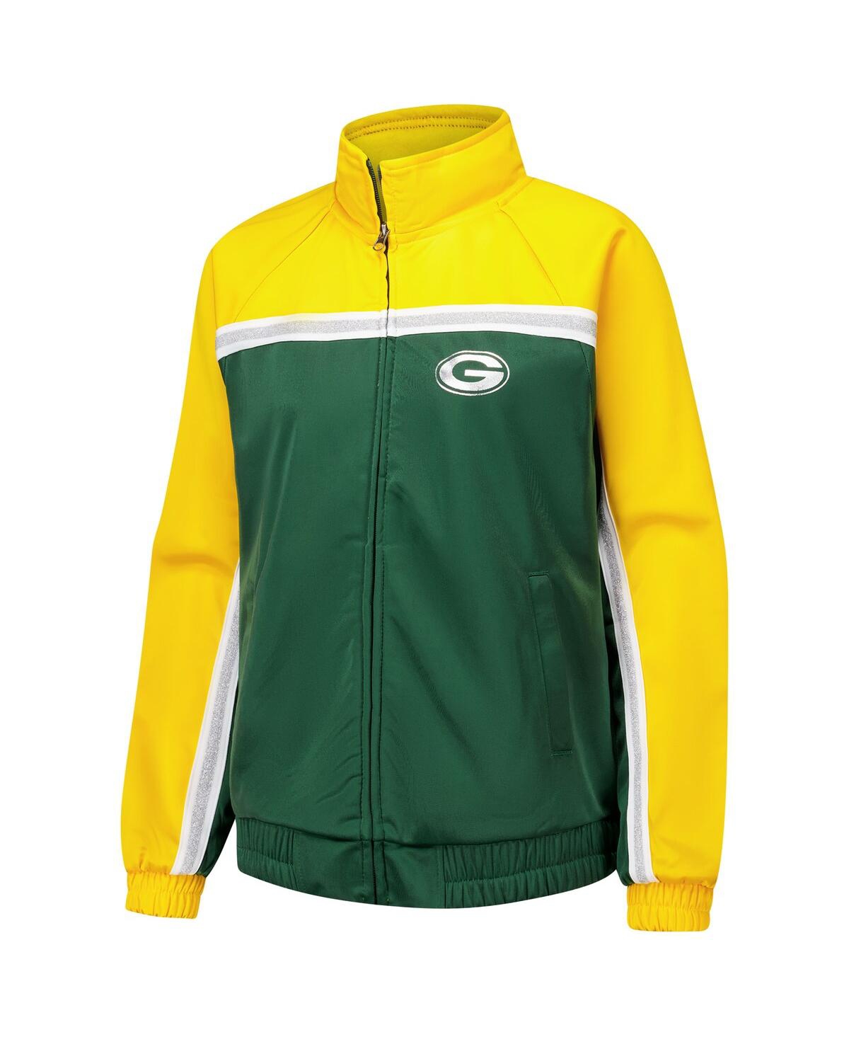 G-iii 4her By Carl Banks Women's Green Bay Packers Post Game Full-zip Track Jacket In Green