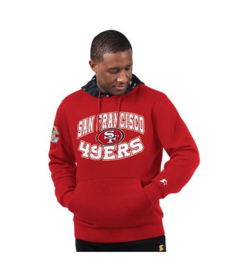 Starter - Men's Scarlet San Francisco 49ers Thursday Night Gridiron Pullover Hoodie