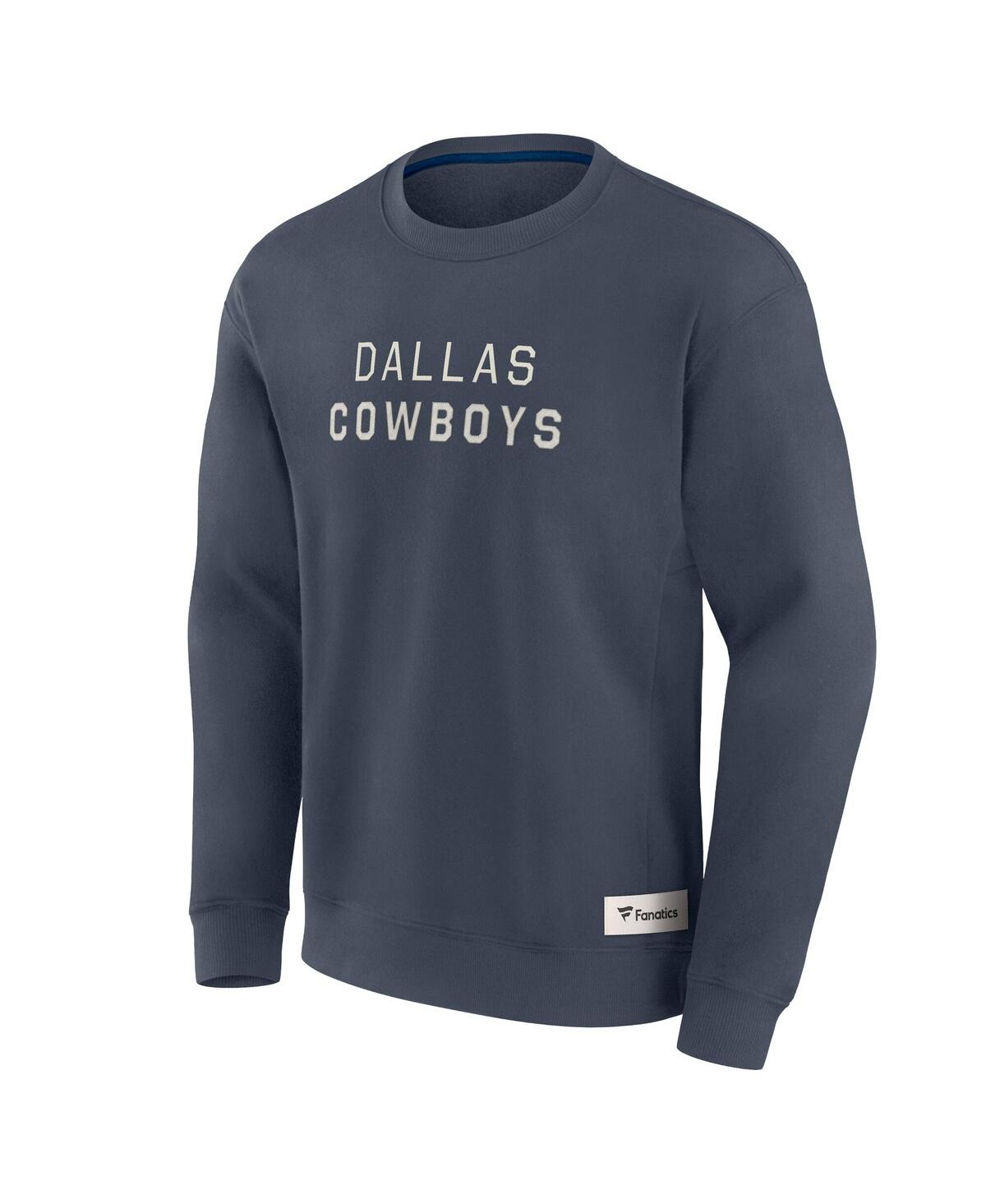 Fanatics Men's Navy Dallas Cowboys Elements Future Ground Lettering Pullover Sweatshirt In Blue