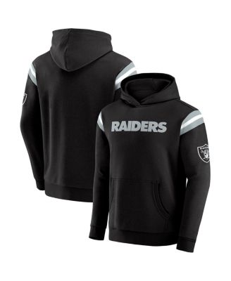 Fanatics - Men's Black Las Vegas Raiders Football Washed Pullover Hoodie