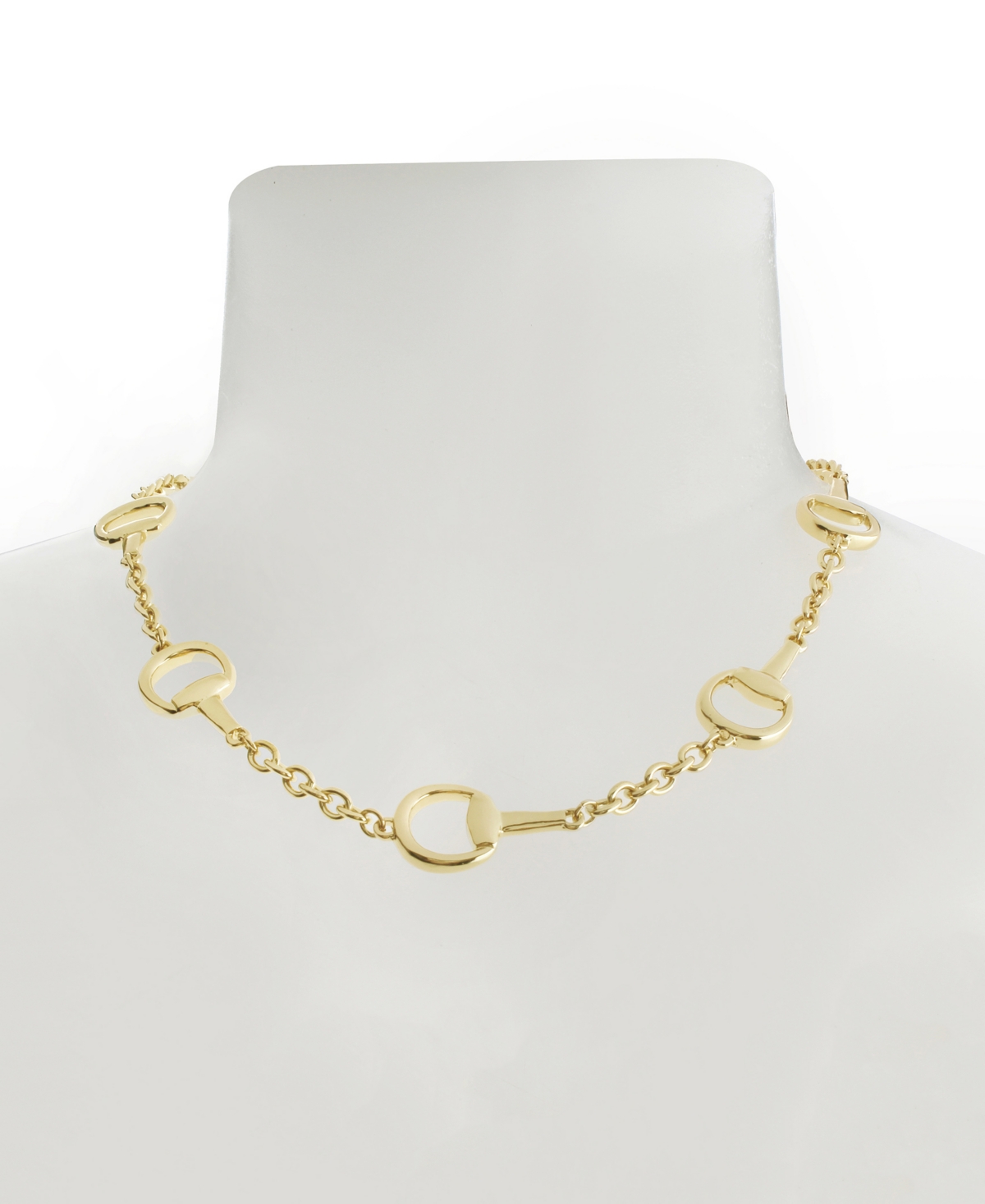 Steve Madden Gold Collegiate Link Strand Necklace