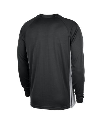 Men's Black San Antonio Spurs 2025/26 Authentic Pre-Game Legend Dri-FIT Long Sleeve Shooting Shirt