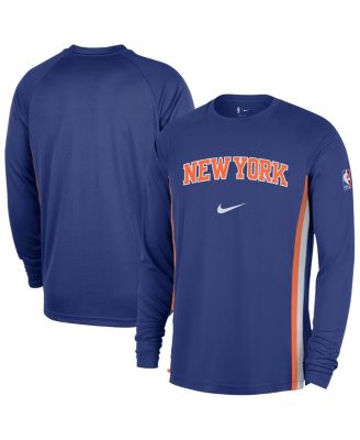 Nike - Men's Blue New York Knicks 2025/26 Authentic Pre-Game Legend Dri-FIT Long Sleeve Shooting Shirt