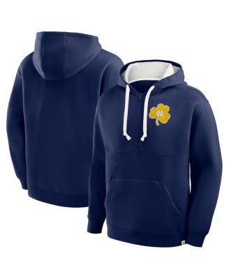 Fanatics - Men's Navy Notre Dame Fighting Irish Hometown Premium Rise And Conquer Half-Zip Hoodie