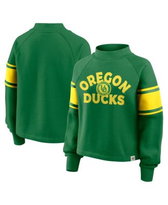 Fanatics - Women's Green Oregon Ducks Oversized Hometown Premium Punt Coverage Raglan Pullover Sweatshirt