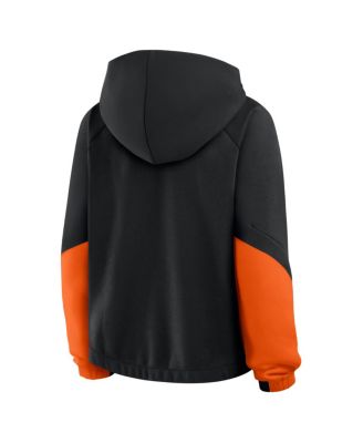 Women's Black Cincinnati Bengals Oversized&nbsp;Redzone Bubble Screen Pullover Hoodie