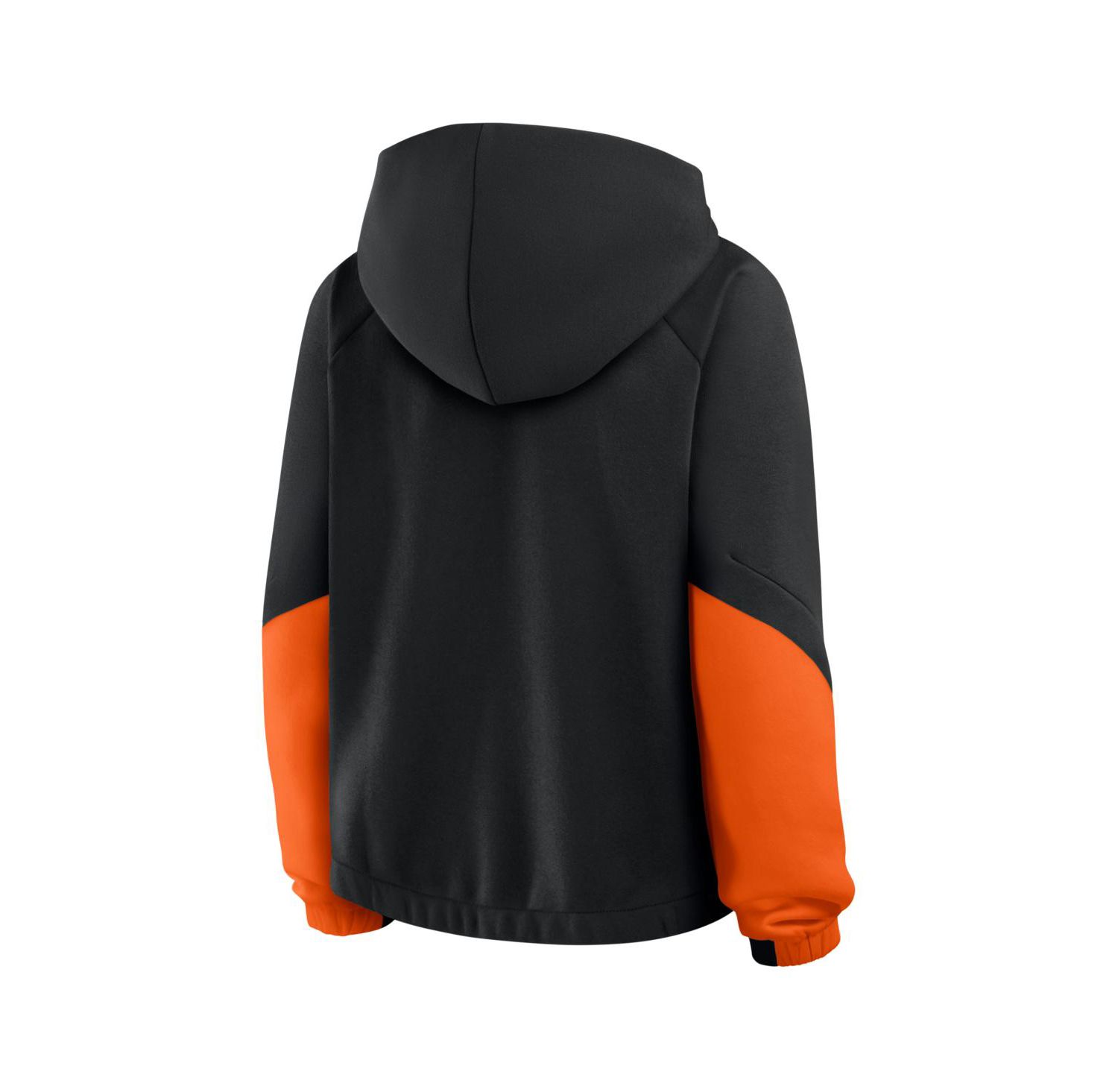 Women's Black Cincinnati Bengals Oversized Redzone Bubble Screen Pullover Hoodie