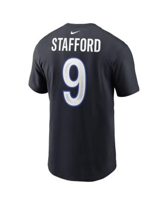 Men's Matthew Stafford Midnight Blue Los Angeles Rams 2025 Rivalries Collection Player Name Number T-Shirt