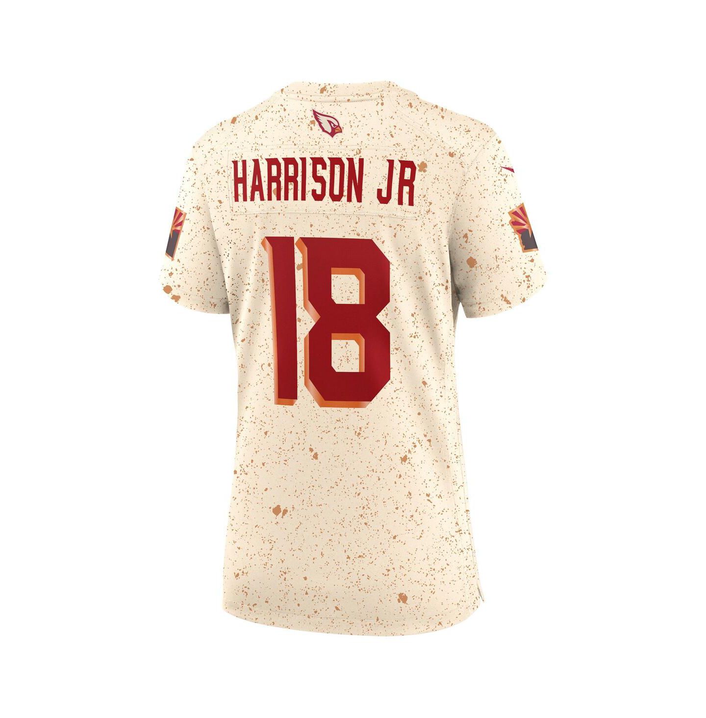 Женский топ Nike Marvin Harrison Jr. Natural Arizona Cardinals 2025 Rivalries Collection Game Jersey — фото 2