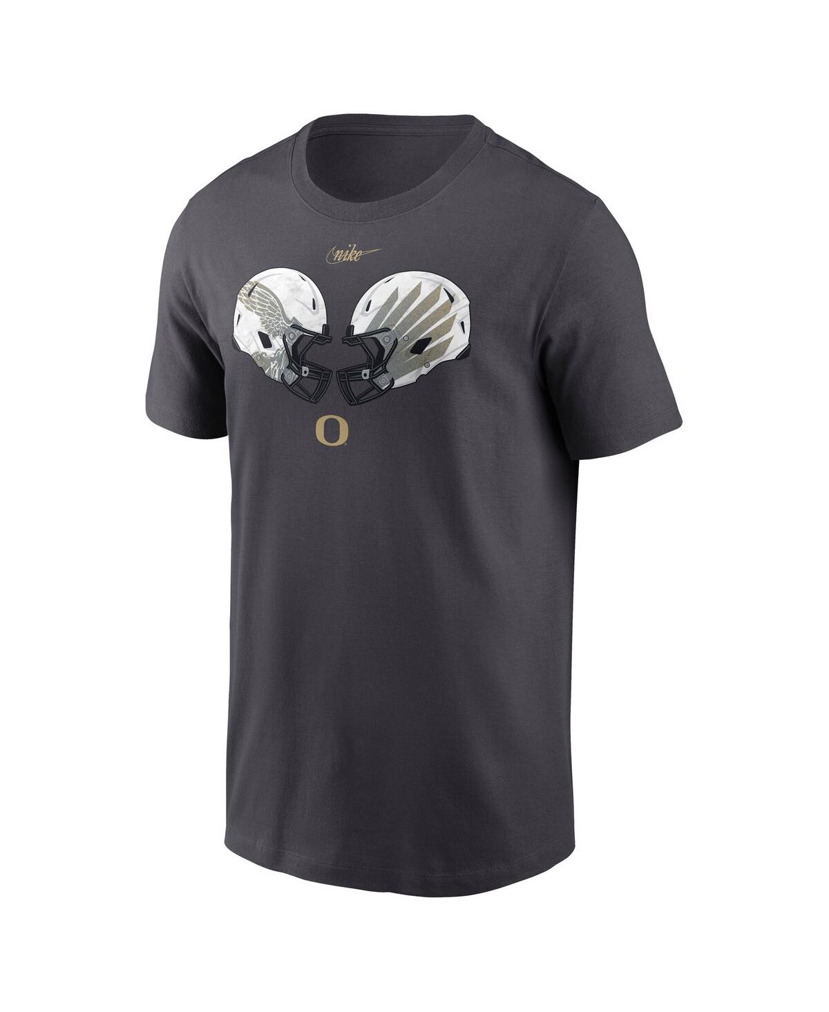 Nike Men's Anthracite Oregon Ducks Shoe Duck Unstoppable Force Dri-fit T-shirt In Gray