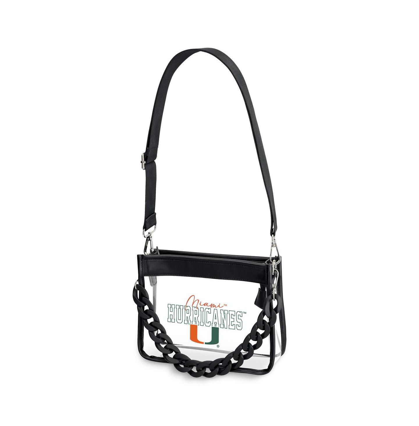 Женская сумка WEAR by Erin Andrews Miami Hurricanes Plastic Chain Mini Crossbody — фото 1