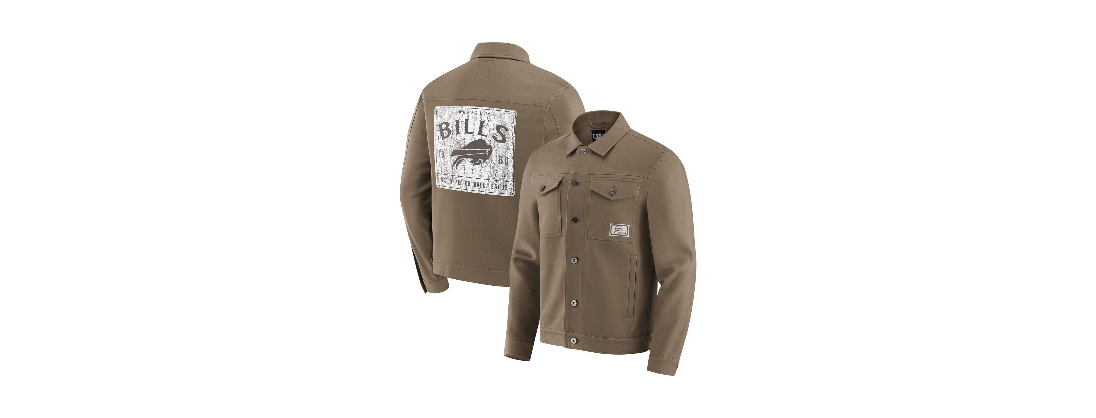 Darius Rucker Collection by Fanatics x Nfl Men's Tan Buffalo Bills Trucker Full-Button Jacket