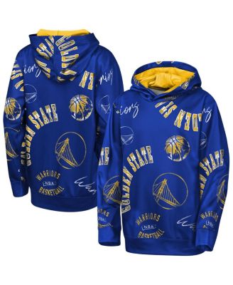 Outerstuff - Big Boys and Girls Royal Golden State Warriors Moving Violation Hoodie