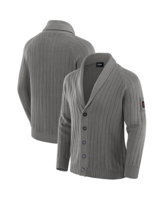 J. Palmer - Men's Graphite New York Giants the Playmaker Cardigan Raglan Sweater
