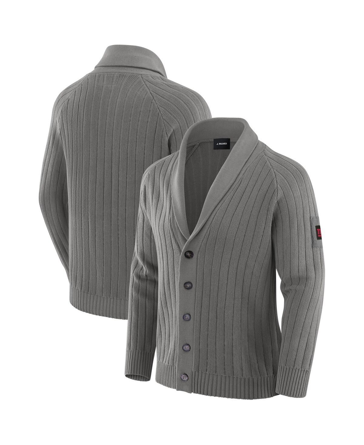 Мужской графитовый свитер реглан-кардиган New York Giants the Playmaker