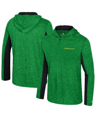 Colosseum - Men's Green Oregon Ducks Always Sunny Quarter-Zip Hoodie