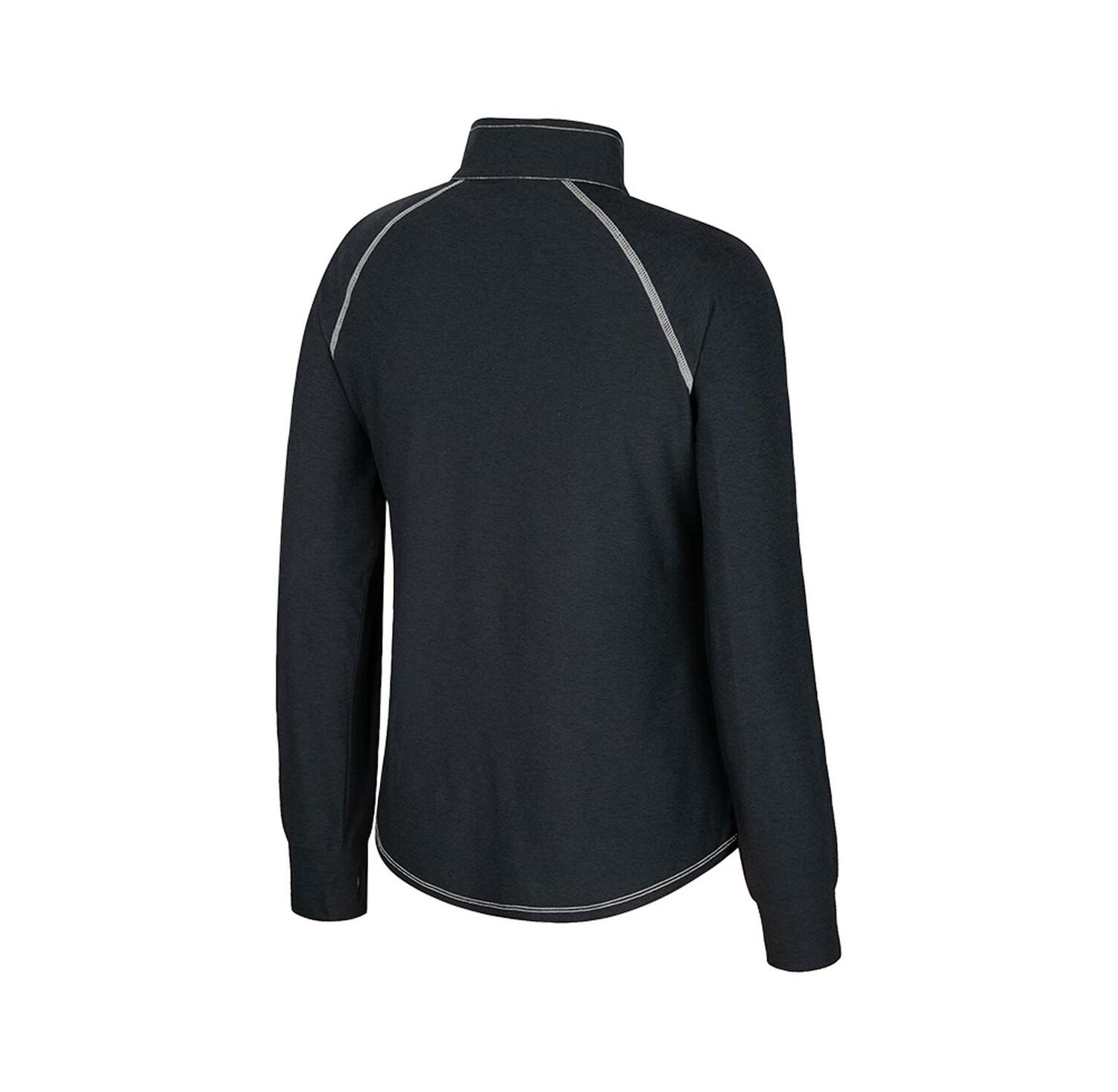 Women's Black Tennessee Volunteers Bikram Raglan Quarter-Zip Sweatshirt