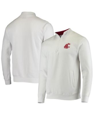 Colosseum - Men's White Washington State Cougars Tortugas Logo Quarter-Zip Jacket
