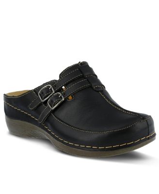 Happy Women's Slip-On Clog with Buckle Closure