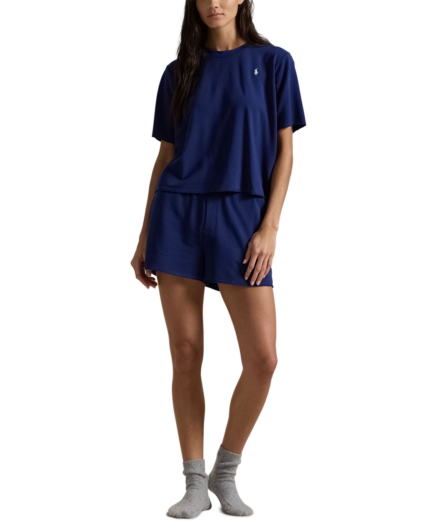Women's 2-Piece Crewneck Top and Shorts Pajama Set