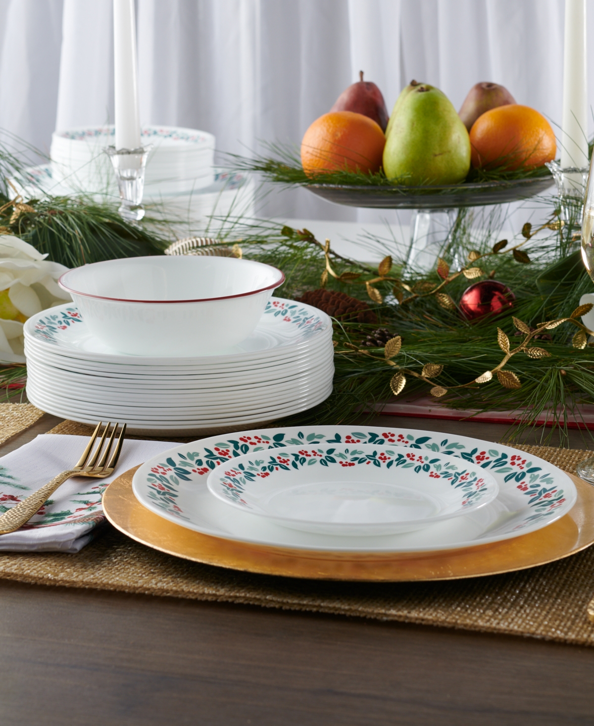 Corelle Be Merry 18-Pc. Dinnerware Set, Service For 6
