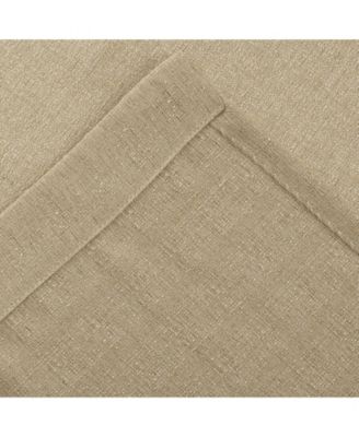 1 Piece Flax Semi Sheer Rod Pocket Beige Linen Curtain Panel