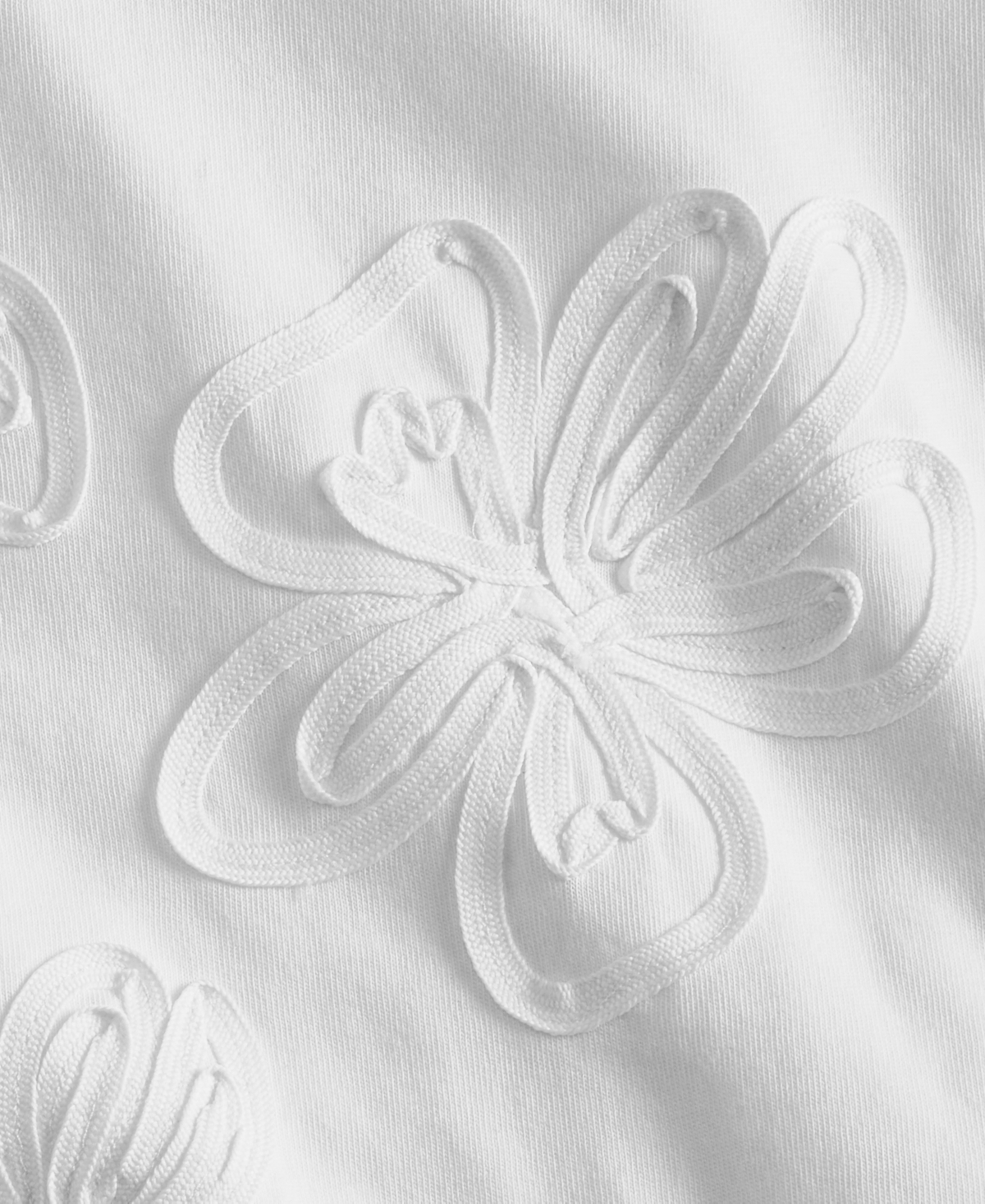 I.n.c. International Concepts Women's Floral Soutache Cotton T-Shirt, Macy's Exclusive