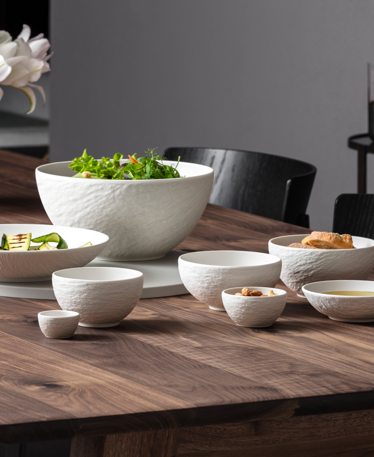 Villeroy & Boch Manufacture Rock Salt And Pepper Cellars, Set Of 6 In White