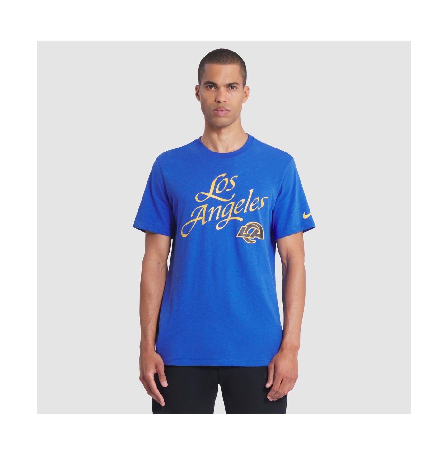 Мужская футболка Nike Royal Los Angeles Rams 2025 Rivalries Collection Slub Dri-FIT — фото 1
