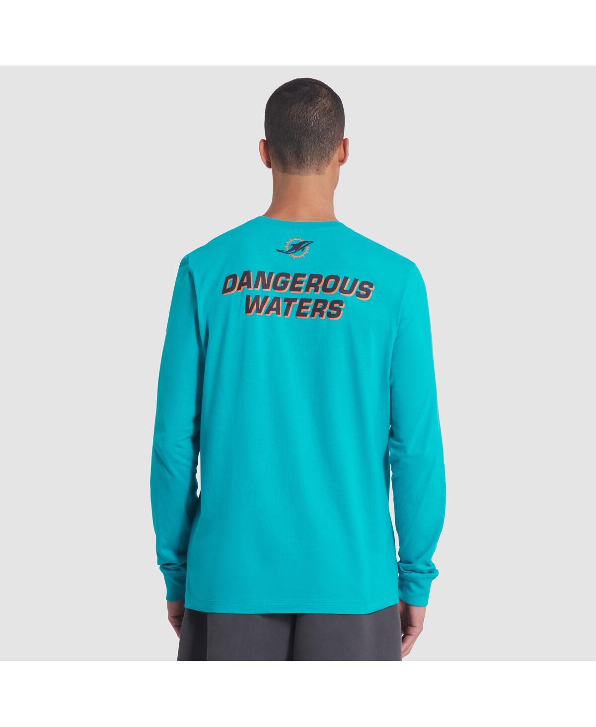 Nike Men's Turbo Green Miami Dolphins 2025 Rivalries Collection Essential Long Sleeve T-shirt In Blue