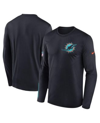 Nike - Men's Pitch Blue Miami Dolphins 2025 Rivalries Collection Sideline Legend Dri-FIT Long Sleeve T-Shirt