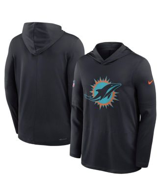 Nike - Men's Pitch Blue Miami Dolphins 2025 Rivalries Collection Sideline Dri-FIT Long Sleeve Hoodie T-Shirt