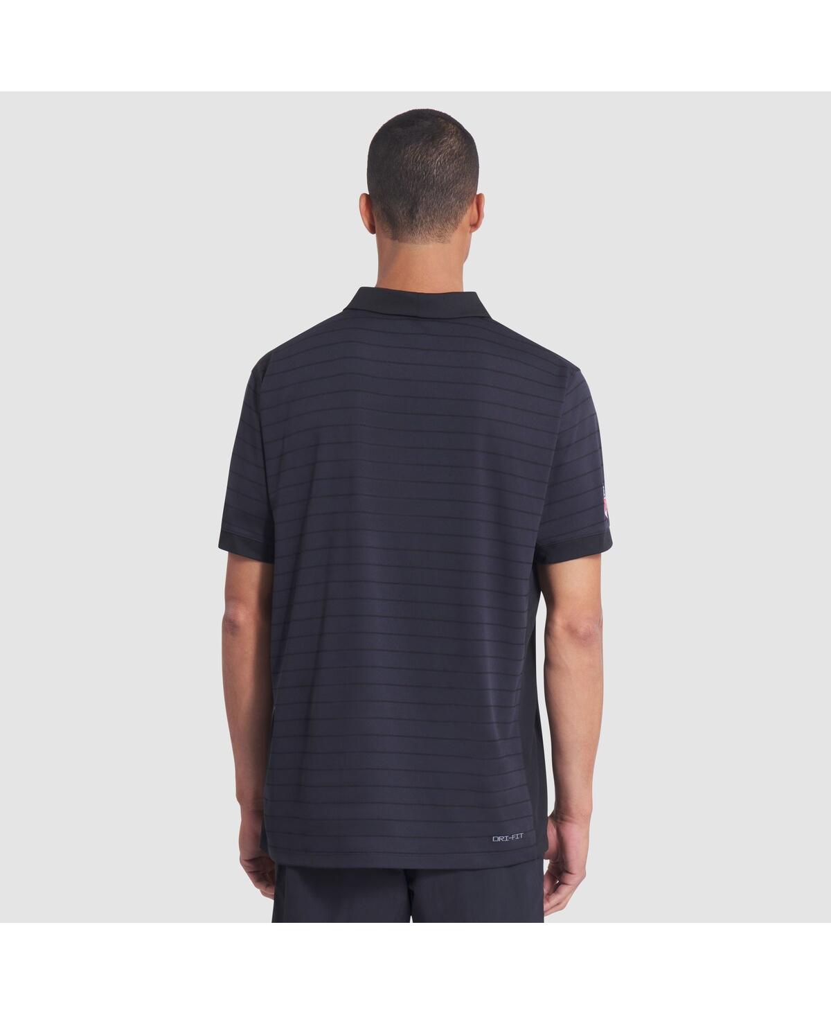 Nike Men's Midnight Blue Los Angeles Rams 2025 Rivalries Collection Sideline Victory Striped Dri-fit Polo In Blue