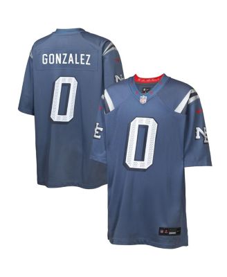 Nike - Big Boys and Girls Christian Gonzalez Storm Blue New England Patriots 2025 Rivalries Collection Game Jersey