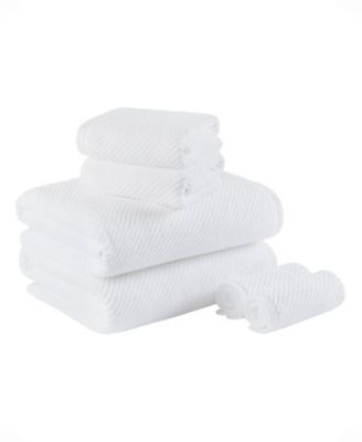 Diagonal Ribbed Cotton 6-Pc. Towel Set